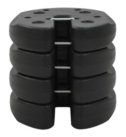 Poids pour belvédère 4 pcs Noir 220x50 mm Béton