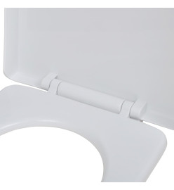 Sièges de toilette avec couvercles 2 pcs Plastique Blanc