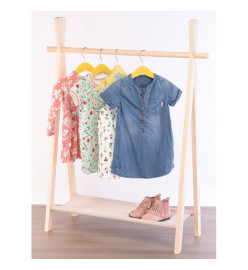 Storage solutions Porte-vêtements pour enfants à 1 niveau Bois de pin