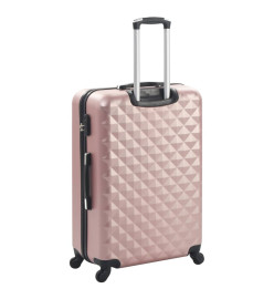 Valise rigide 3 pcs Doré rose ABS