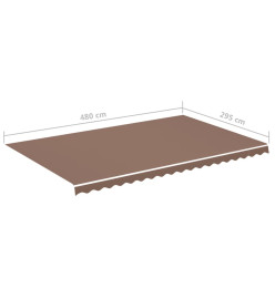 Tissu de remplacement pour auvent Marron 5x3 m