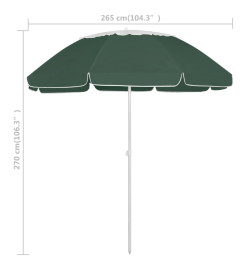 Parasol de plage Vert 300 cm