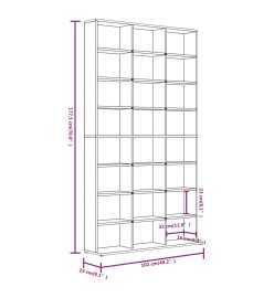 Armoire à CD Chêne fumé 102x23x177,5 cm Bois d'ingénierie