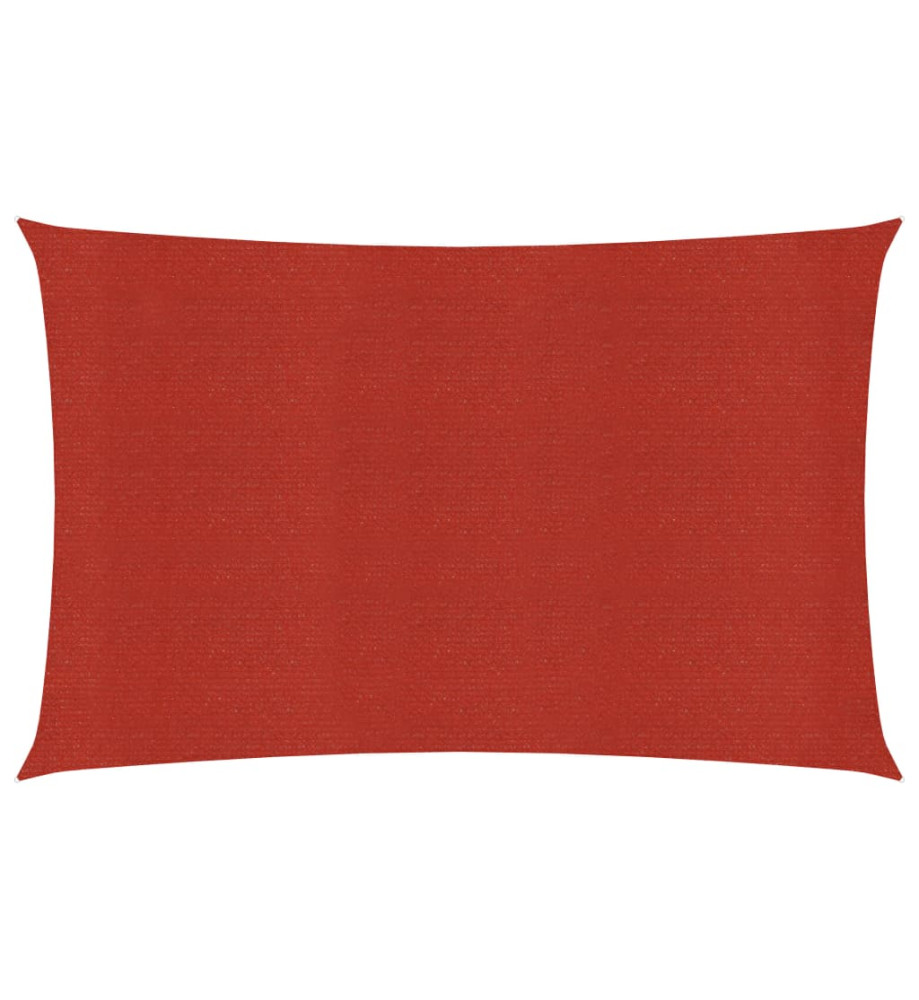 Voile d'ombrage 160 g/m² Rouge 3,5x4,5 m PEHD