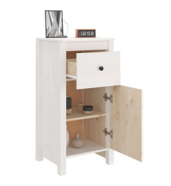 Buffet Blanc 40x35x80 cm Bois massif de pin