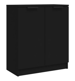 Buffets 3 pcs Noir Bois d'ingénierie