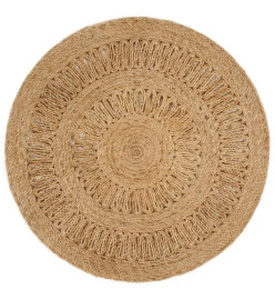 Tapis Jute tressé à la main 90 cm Rond