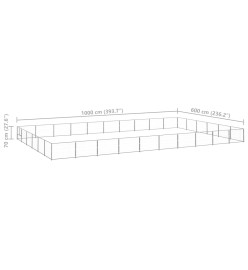 Chenil Argenté 60 m² Acier