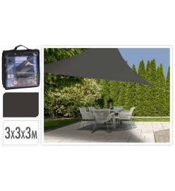 ProGarden Toile d'ombrage 3x3x3 m Gris foncé Triangle