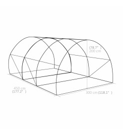 Serre 13,5 m² 450x300x200 cm