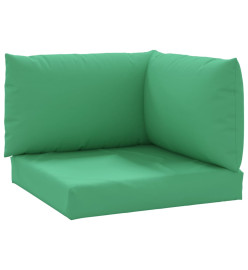 Coussins de palette 3 pcs vert tissu oxford