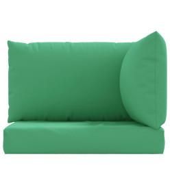 Coussins de palette 3 pcs vert tissu oxford