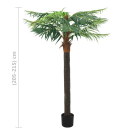 Palmier Phoenix artificiel avec pot 215 cm Vert