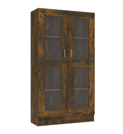 Armoire à vitrine Chêne fumé 82,5x30,5x150 cm Bois d'ingénierie