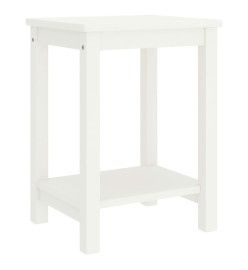 Table de chevet Blanc 35x30x47 cm Bois de pin massif