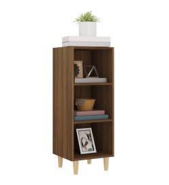 Buffet Chêne marron 34,5x32,5x90 cm Bois d'ingénierie