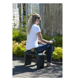 Nature Tabouret de jardinage 2-en-1 65,5 x 25 x 34 cm Vert