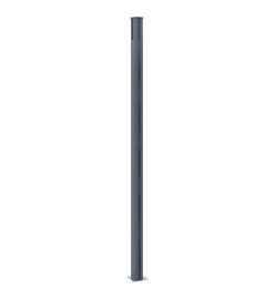 Poteaux de clôture 3 pcs Gris foncé 185 cm Aluminium