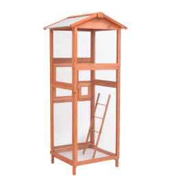 Cage à oiseaux 68x62x166 cm Bois de sapin massif