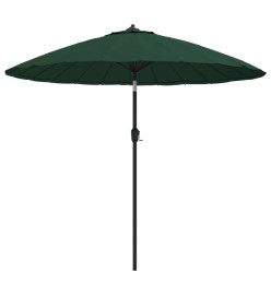 Parasol d'extérieur avec mât en aluminium 270 cm Vert