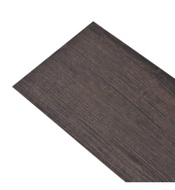 Planche de plancher PVC autoadhésif 5,02 m² 2 mm Marron foncé