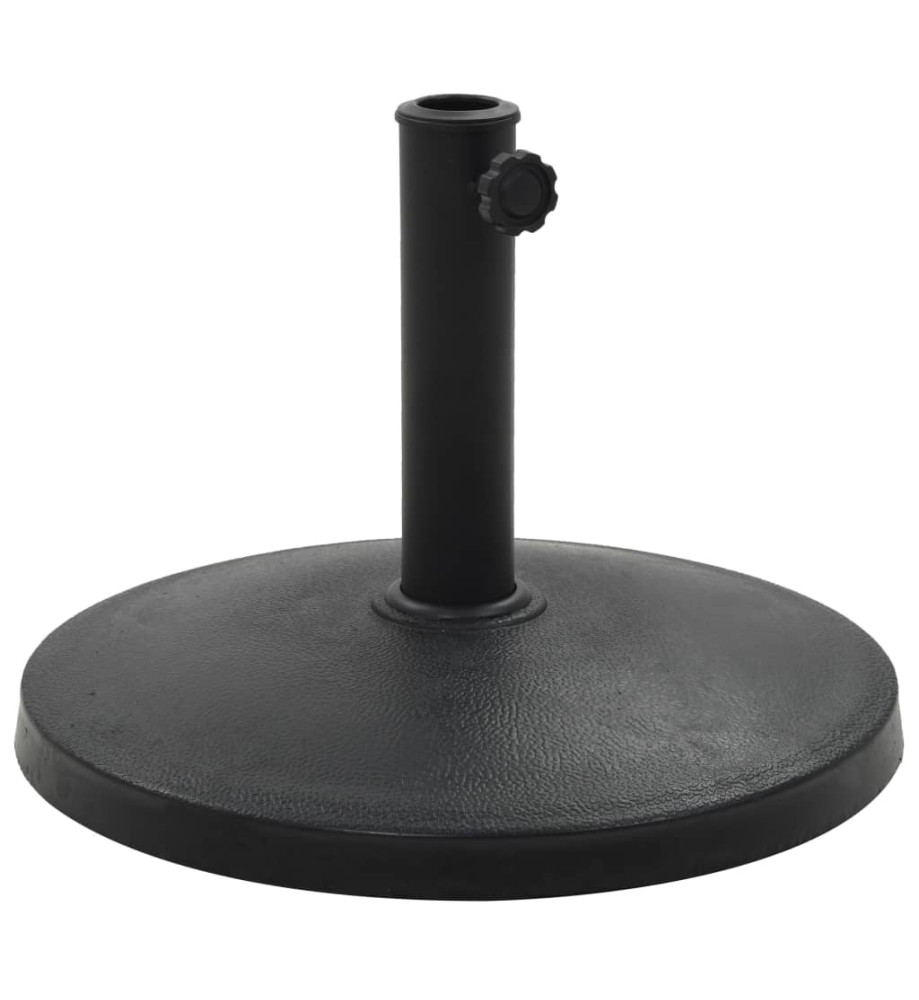 Socle rond de parasol Polyrésine 10 kg Noir