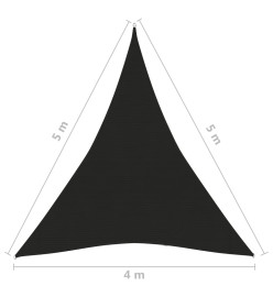 Voile d'ombrage 160 g/m² Noir 4x5x5 m PEHD