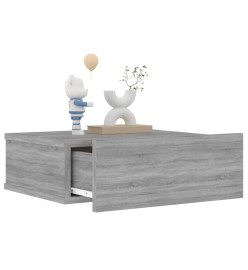 Tables de chevet flottantes 2 pcs Sonoma gris 40x30x15 cm