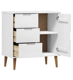 Buffet MOLDE Blanc 76,5x40x80 cm Bois massif de pin