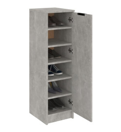 Armoire à chaussures Gris béton 30x35x100 cm Bois d'ingénierie