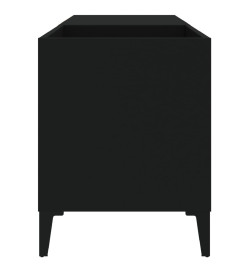 Armoire à disques noir 84,5x38x48 cm bois d'ingénierie