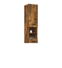 Armoire de bain Chêne fumé 32x34x188,5 cm Bois d'ingénierie