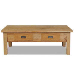 Table basse teck massif 100x60x35 cm