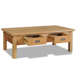 Table basse teck massif 100x60x35 cm