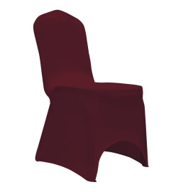 Housses élastiques de chaise Bordeaux 12 pcs