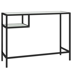 Bureau d'ordinateur Marbre blanc 100x36x74 cm Verre trempé