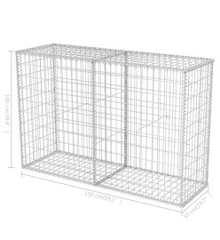 Panier de gabion Acier galvanisé 150x50x100 cm