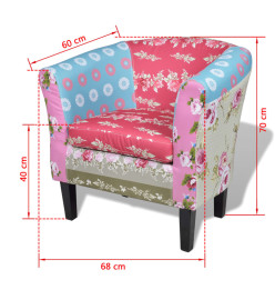 Fauteuil avec repose-pied Design avec patchwork