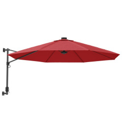 Parasol mural rouge vif 290 cm