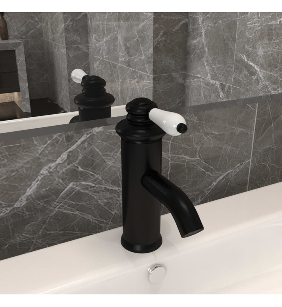 Robinet de lavabo de salle de bain Noir 130x180 mm