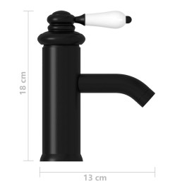 Robinet de lavabo de salle de bain Noir 130x180 mm