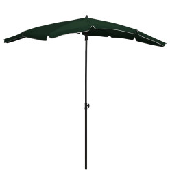 Parasol de jardin avec mât 200x130 cm Vert