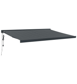 Auvent rétractable anthracite 4,5x3 m tissu et aluminium