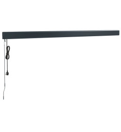 Auvent rétractable anthracite 4,5x3 m tissu et aluminium