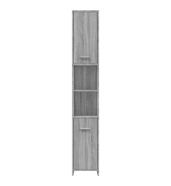 Armoire de bain Sonoma gris 30x30x183,5 cm Bois d'ingénierie