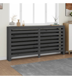 Cache-radiateur Gris 169x19x84 cm Bois massif de pin