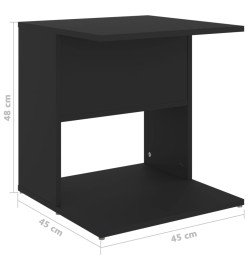 Table d'appoint Noir 45x45x48 cm Aggloméré