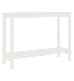 Table console Blanc 110x40x80 cm Bois massif de pin