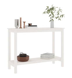 Table console Blanc 110x40x80 cm Bois massif de pin