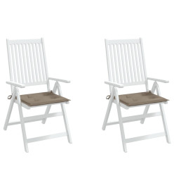 Coussins de chaise de jardin 2 pcs taupe 40x40x3cm tissu oxford